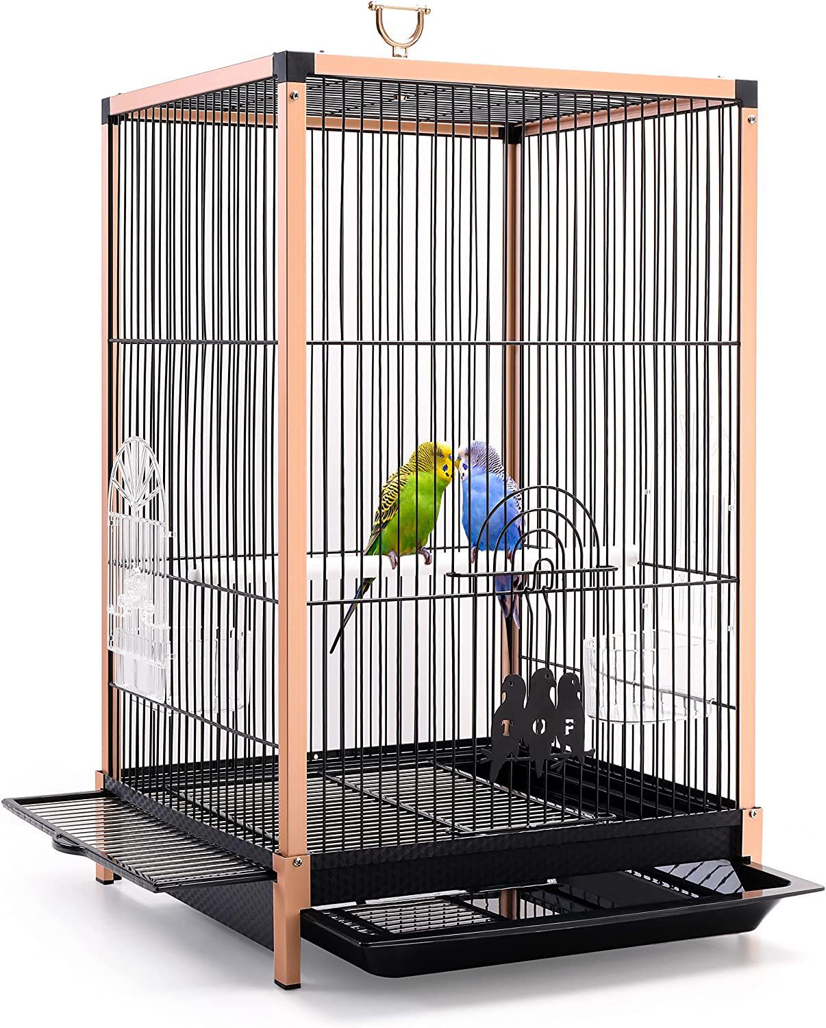 Apebettrel 19 Inch Bird Cage for Small Bird Aluminum Alloy Frame