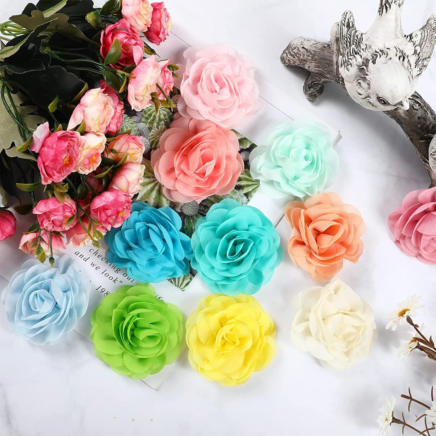 30 Pieces Dog Collar Flowers Pet Flower Bow Ties Multi-Color Dog Charms Flowers Set for Puppy Dog Cat Collar Grooming Accessories 30 Colors (1.97 Inch) Animals & Pet Supplies > Pet Supplies > Dog Supplies > Dog Apparel Waydress   