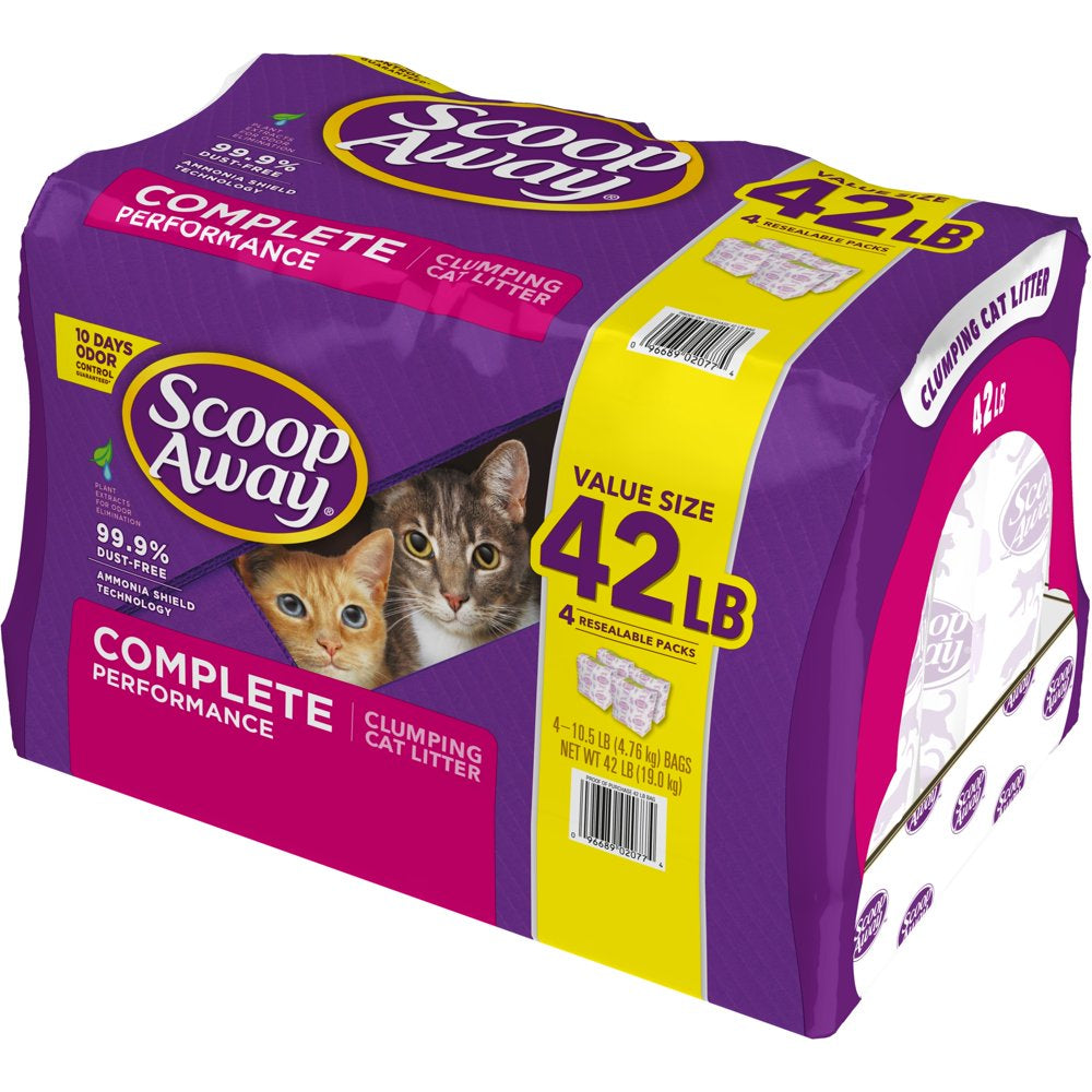 Scoop Away Complete Performance Clumping Cat Litter, Scented, 42 Pounds Animals & Pet Supplies > Pet Supplies > Cat Supplies > Cat Litter SCOOP AWAY   