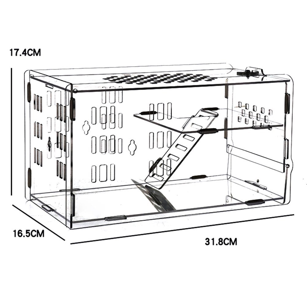 Hamster Cage Escape Proof Small Animal Habitat Hamster House with Bowl Wheel Animals & Pet Supplies > Pet Supplies > Small Animal Supplies > Small Animal Habitats & Cages Bangcool   