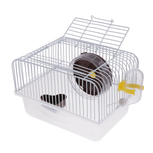 Pet Hamster Cage Easy DIY Portable Habitat, Critter Dwarf Hamster Gerbil Mouse Small Animal Travel Cage Coffee