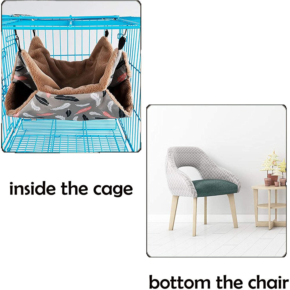 Barka Ave Small Pet Cage Hammock, Hanging Bed for Small Animals Pet Cage Hammock Accessories Bedding for Chinchilla Parrot Sugar Glider Ferrets Rat Hamster Rat Playing Sleeping Animals & Pet Supplies > Pet Supplies > Small Animal Supplies > Small Animal Bedding Barka Ave   