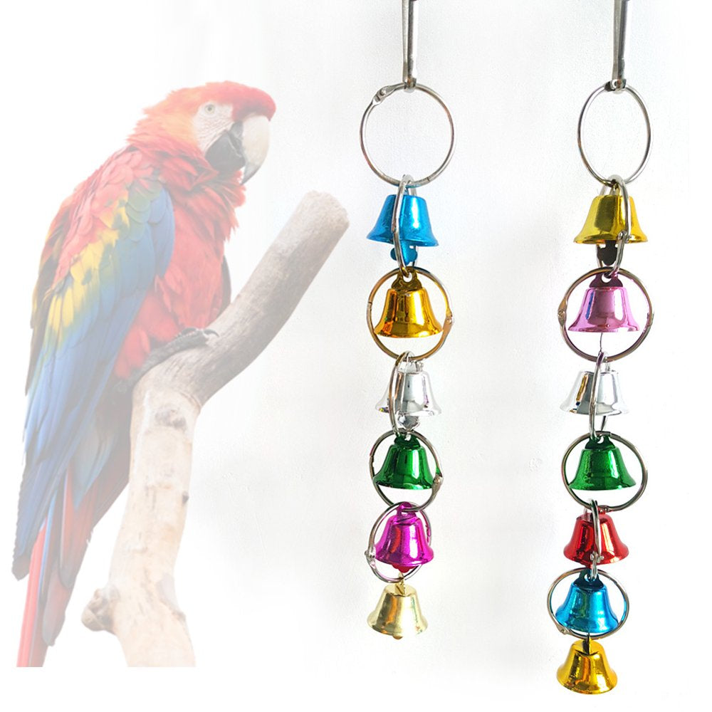 Colorful Bell Bird Parrot Cage Swing Climbing Chewing Hanging Toy Pet Accessory Animals & Pet Supplies > Pet Supplies > Bird Supplies > Bird Cage Accessories duixinghas 1pcs random  