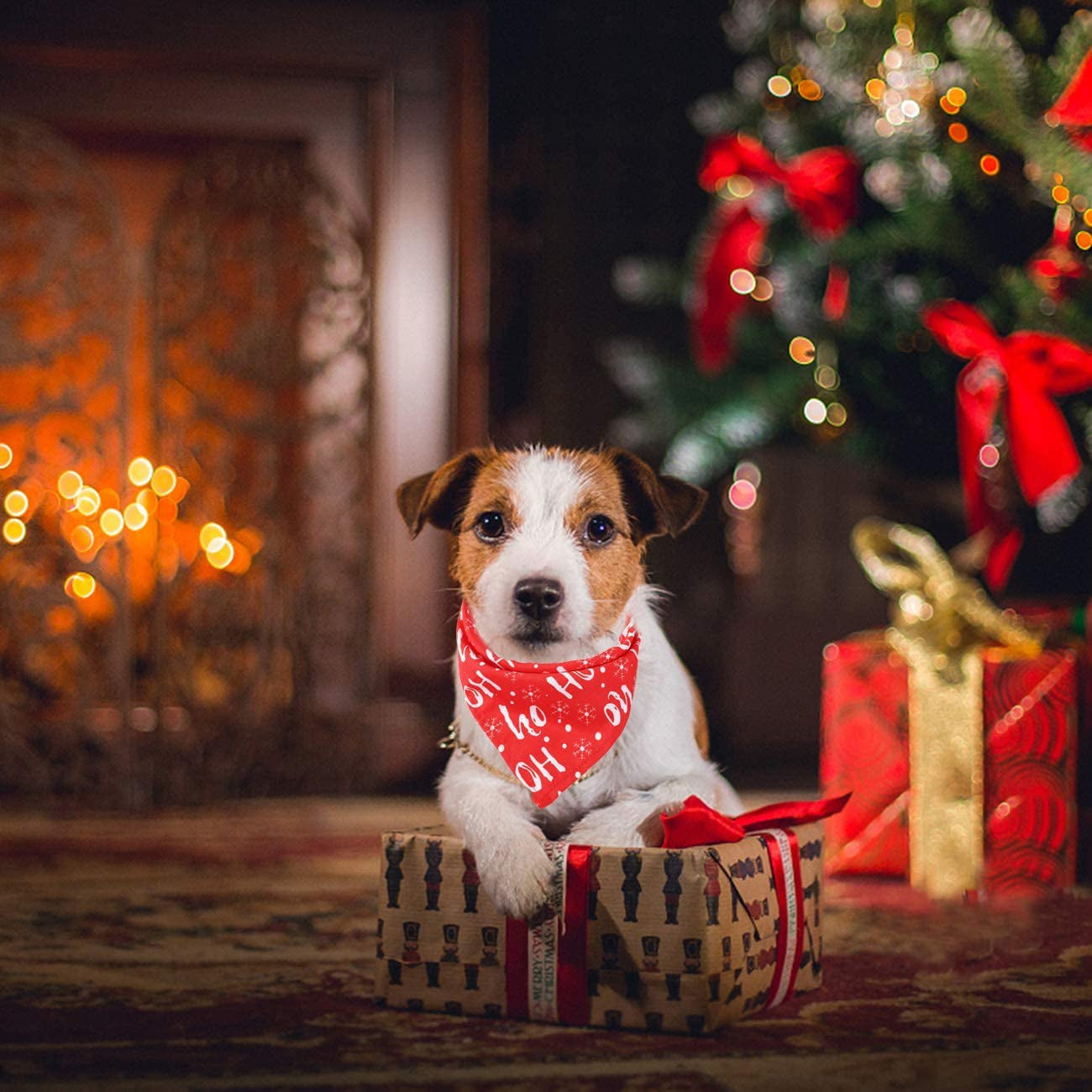 Chngeary Christmas Dog Bandana 4 Pack - Christmas Bandana Soft Pet Triangle Bibs Scarf Dog Accessories for Small Medium Large Dog Animals & Pet Supplies > Pet Supplies > Dog Supplies > Dog Apparel Changeary   