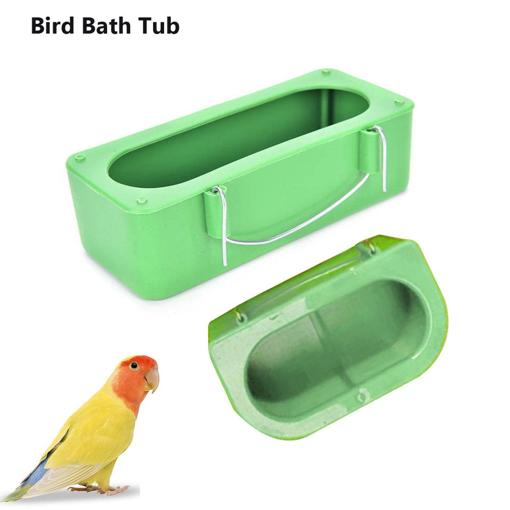 Pet Enjoy 3Pcs Bird Baths Tub for Cage,Bird Mini Food Bowl,Parrot Bird Bath Shower Accessories, Bird Cage Hanging Bath Bathing Box for Small Birds Parrots Animals & Pet Supplies > Pet Supplies > Bird Supplies > Bird Cage Accessories Pet Enjoy   