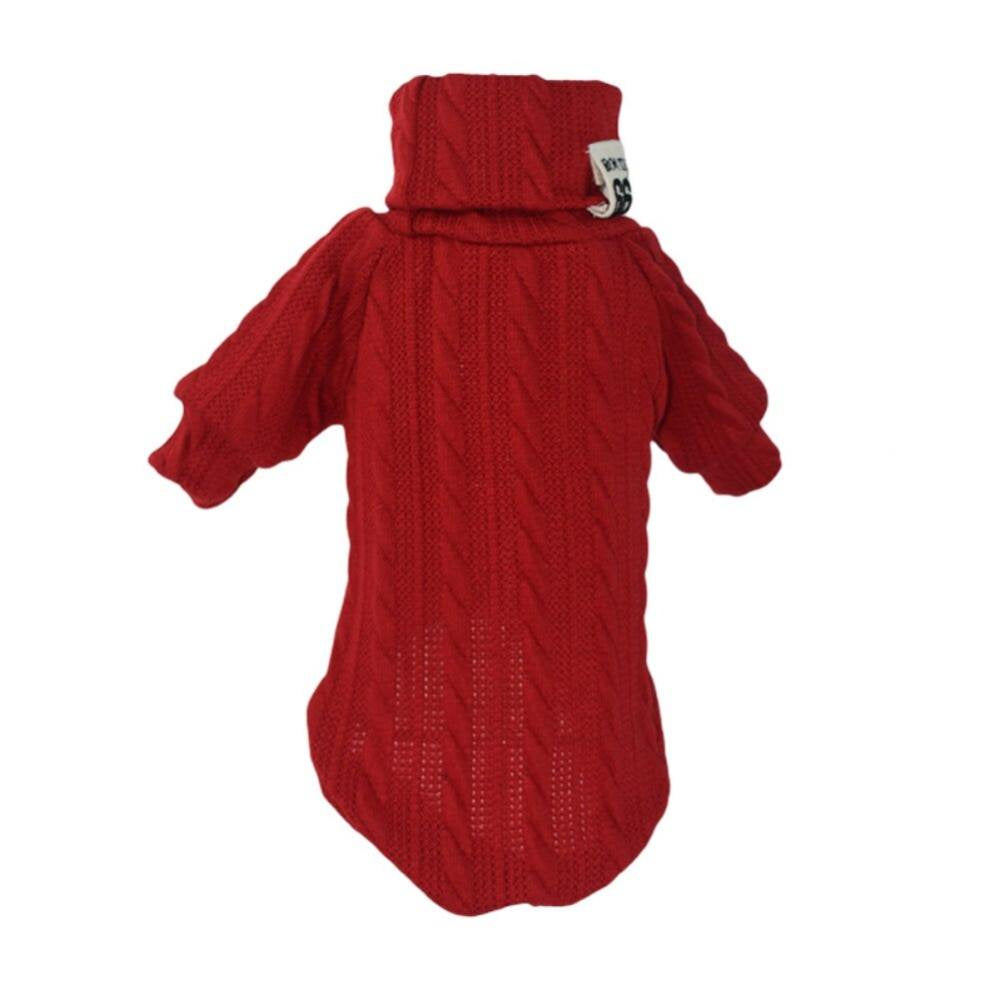 Malisata Winter Dog Knitted Warm Sweaters Coat Pet Thick Clothes Puppy Cozy Apparel Animals & Pet Supplies > Pet Supplies > Dog Supplies > Dog Apparel Malisata L Red 