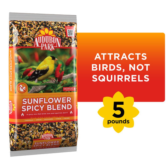 Audubon Park Sunflower Spicy Blend Wild Bird Food, New, 5 Lb. Bag Animals & Pet Supplies > Pet Supplies > Bird Supplies > Bird Food Global Harvest Foods, Ltd.   