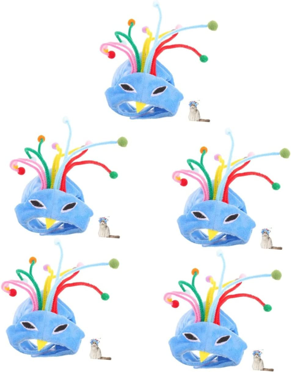 Ipetboom Headwear Decor Puppies Funny Cover Peacock Household Warm Cat Dogs Soft Small Cats Headdress Cap Costume Dog Bird for Party Cartoon Lovely Puppy Hat Accessories Design Animals & Pet Supplies > Pet Supplies > Dog Supplies > Dog Apparel Ipetboom As Shownx5pcs 20X20X1cmx5pcs 