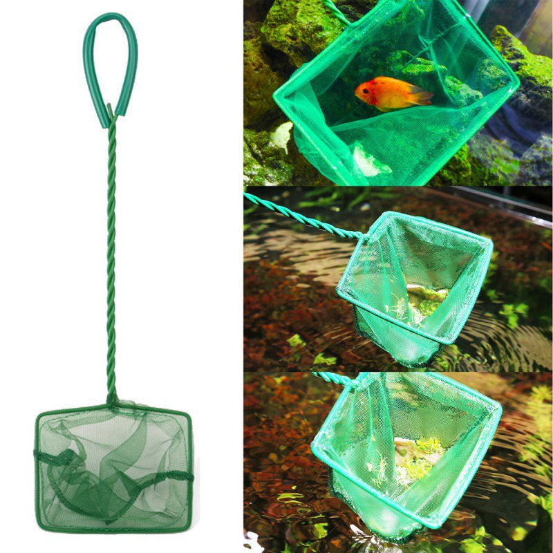 Aquarium Square Fishing Net Catching Dush Long Handle Cleaning Tool Mesh Animals & Pet Supplies > Pet Supplies > Fish Supplies > Aquarium Fish Nets Esho   