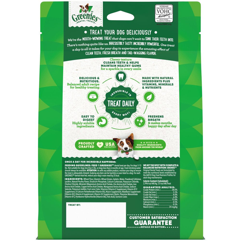 GREENIES Original TEENIE Natural Dental Dog Treats, 12 Oz. Pack (43 Treats) Animals & Pet Supplies > Pet Supplies > Dog Supplies > Dog Treats Mars Petcare   