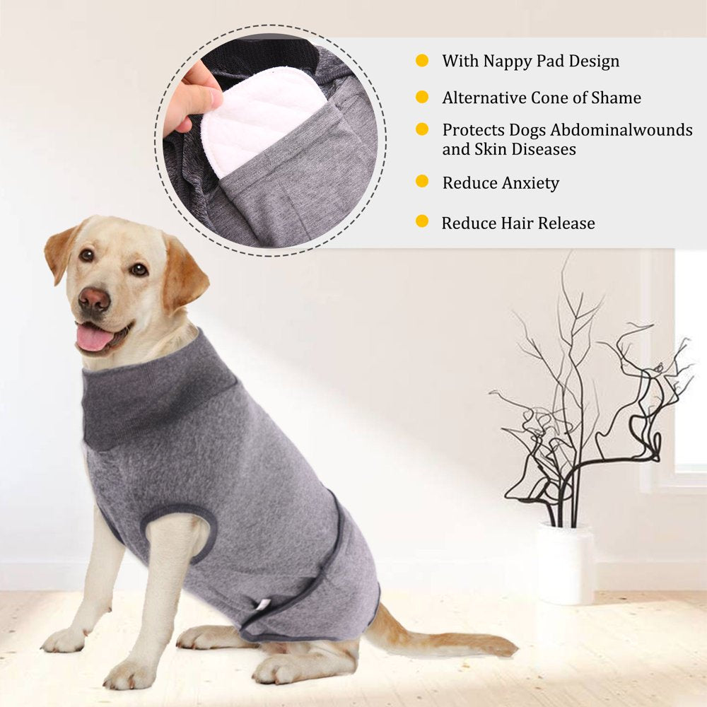 IDOMIK Recovery Suit for Dogs after Surgery, Recovery Shirt Onesie Dog Physiological Pants Diapers, Pet Abdominal Wounds Bandages E-Collar Cone Alternatives Male Female Shirt Pajamas Anti-Licking Animals & Pet Supplies > Pet Supplies > Dog Supplies > Dog Diaper Pads & Liners IDOMIK   