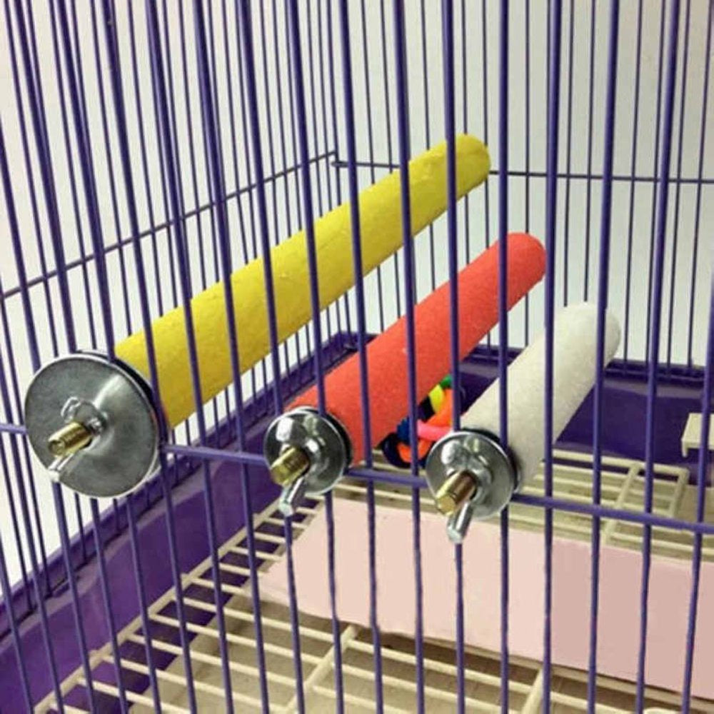 Pet Enjoy 2Pcs Bird Perch Stand Toys,Wood Parrot Perch Stand Grinding Paw Stick,Bird Exercise Toys Cage Accessories for Budgies Parakeet Cockatiel Animals & Pet Supplies > Pet Supplies > Bird Supplies > Bird Cage Accessories Pet Enjoy   