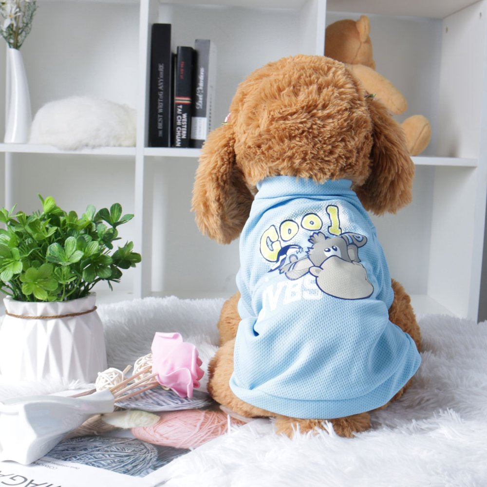 Pet T Shirt Spring Summer Dog Puppy Small Pet Cat Apparel Clothes Costume Vest Tops #16 Stripe Style, L