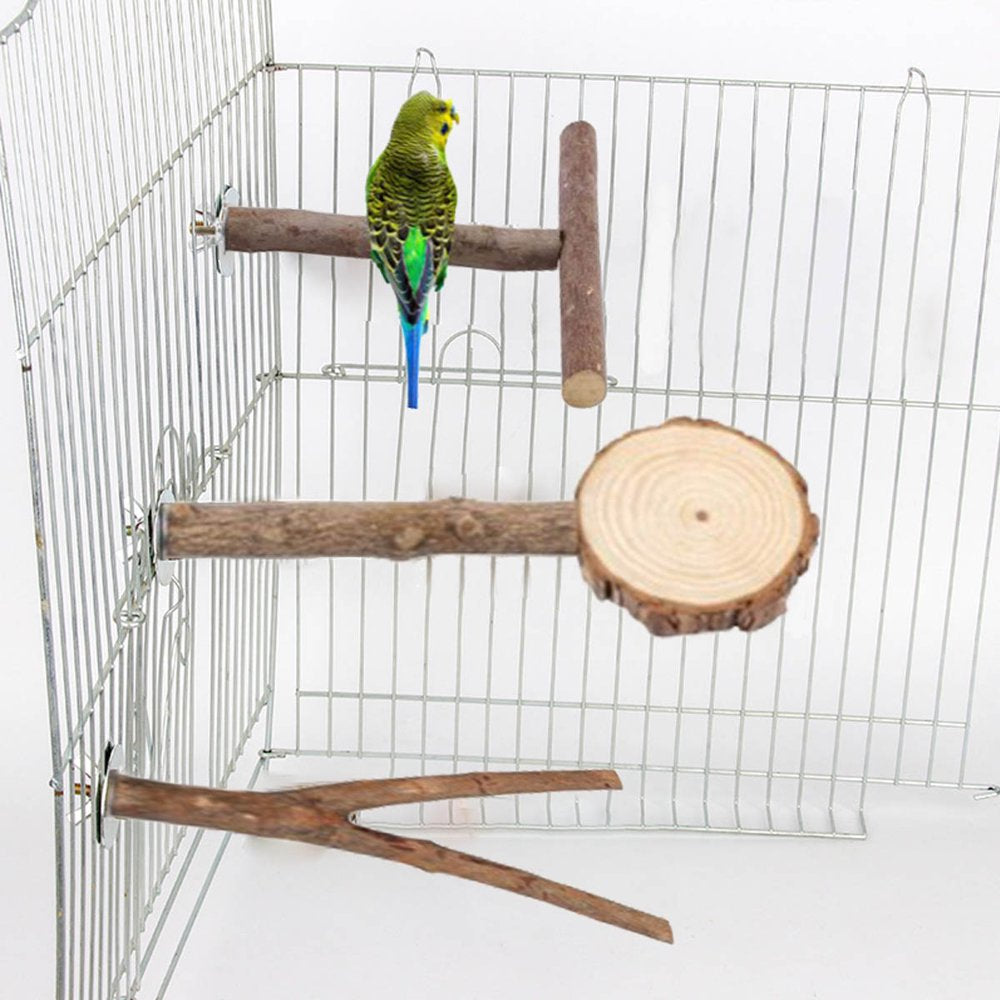 Bird Perches Bird Cage Accessories Bird Toy Suitable for Use Indoor and Outdoor Bird Stand Pole 3PCS Animals & Pet Supplies > Pet Supplies > Bird Supplies > Bird Cage Accessories MetMetalrt   