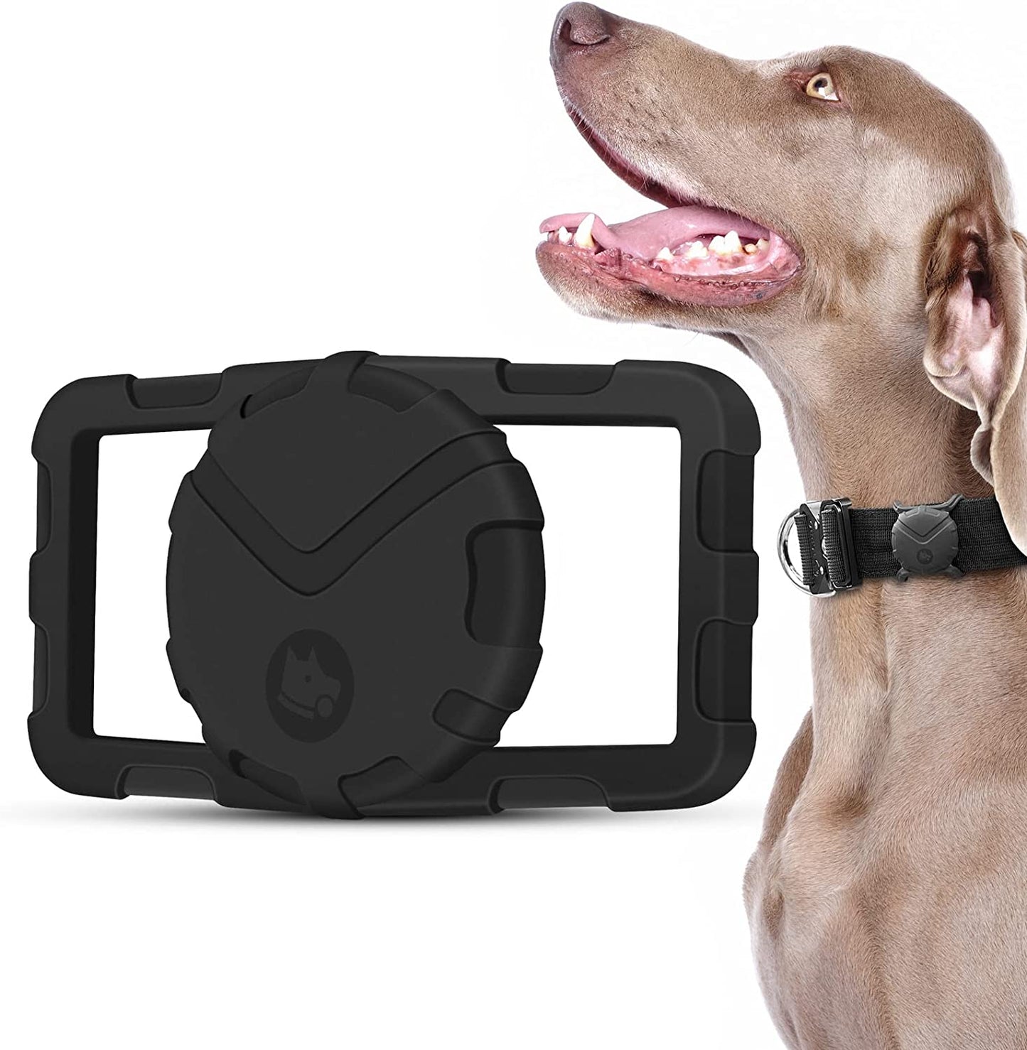 FOSSA Airtag Dog Collar Holder, Large Dog Airtag Holder, Waterproof Dog Collar Airtag Holder, Cat Air Tag Tracker Case