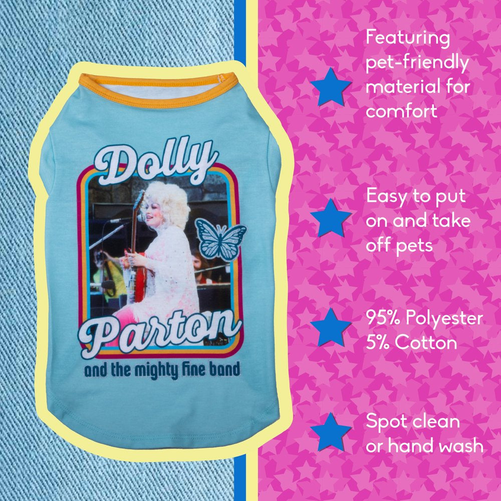 Doggy Parton, Dog Clothes, Dolly & the Band Dog or Cat T-Shirt, Blue, XS Animals & Pet Supplies > Pet Supplies > Dog Supplies > Dog Apparel Mission Pets, Inc   