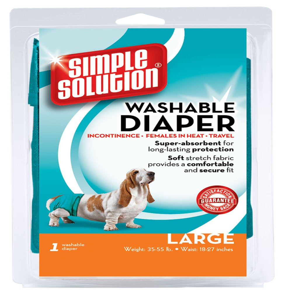 Simple Solution Washable Female Dog Diaper, Large, 1 Pack Animals & Pet Supplies > Pet Supplies > Dog Supplies > Dog Diaper Pads & Liners Simple Solution L  