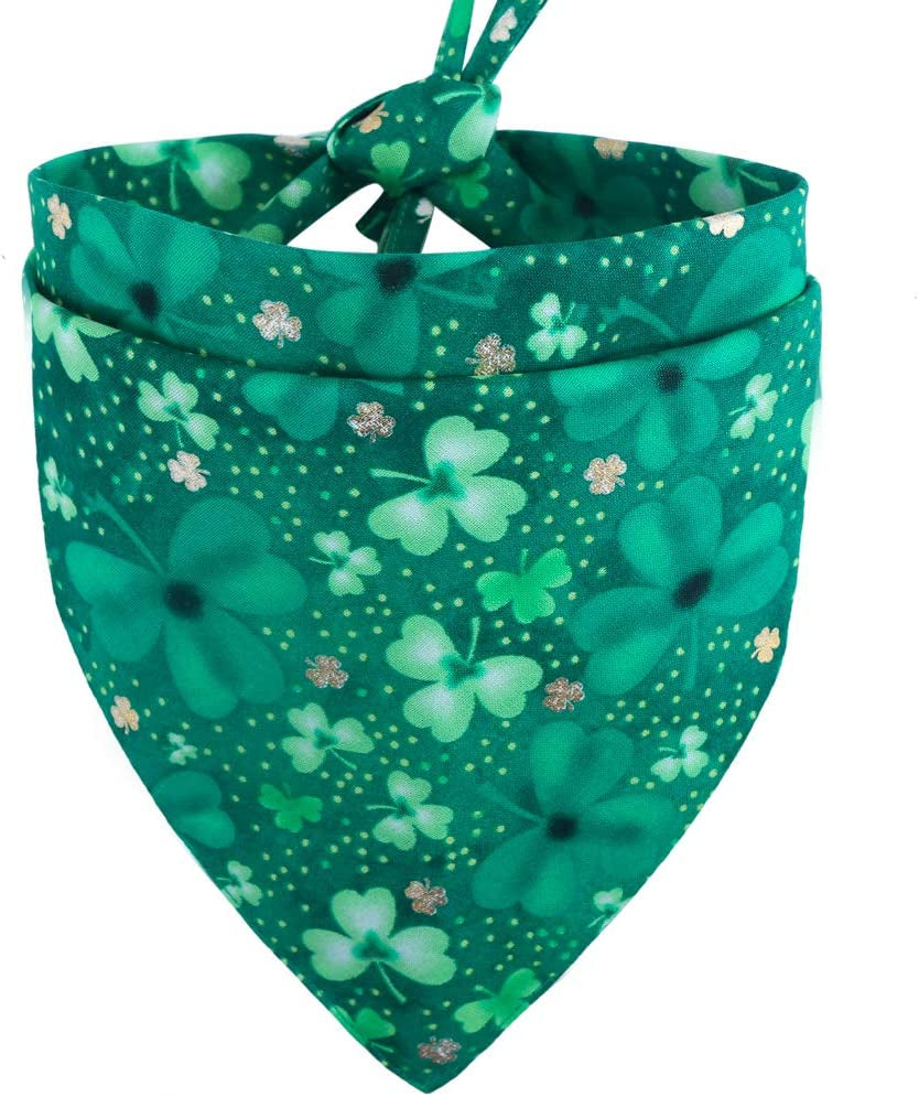 St. Patrick'S Day Dog Bandana Reversible Triangle Bibs Scarf Accessories for Dogs Cats Pets Large Animals & Pet Supplies > Pet Supplies > Dog Supplies > Dog Apparel KZHAREEN   