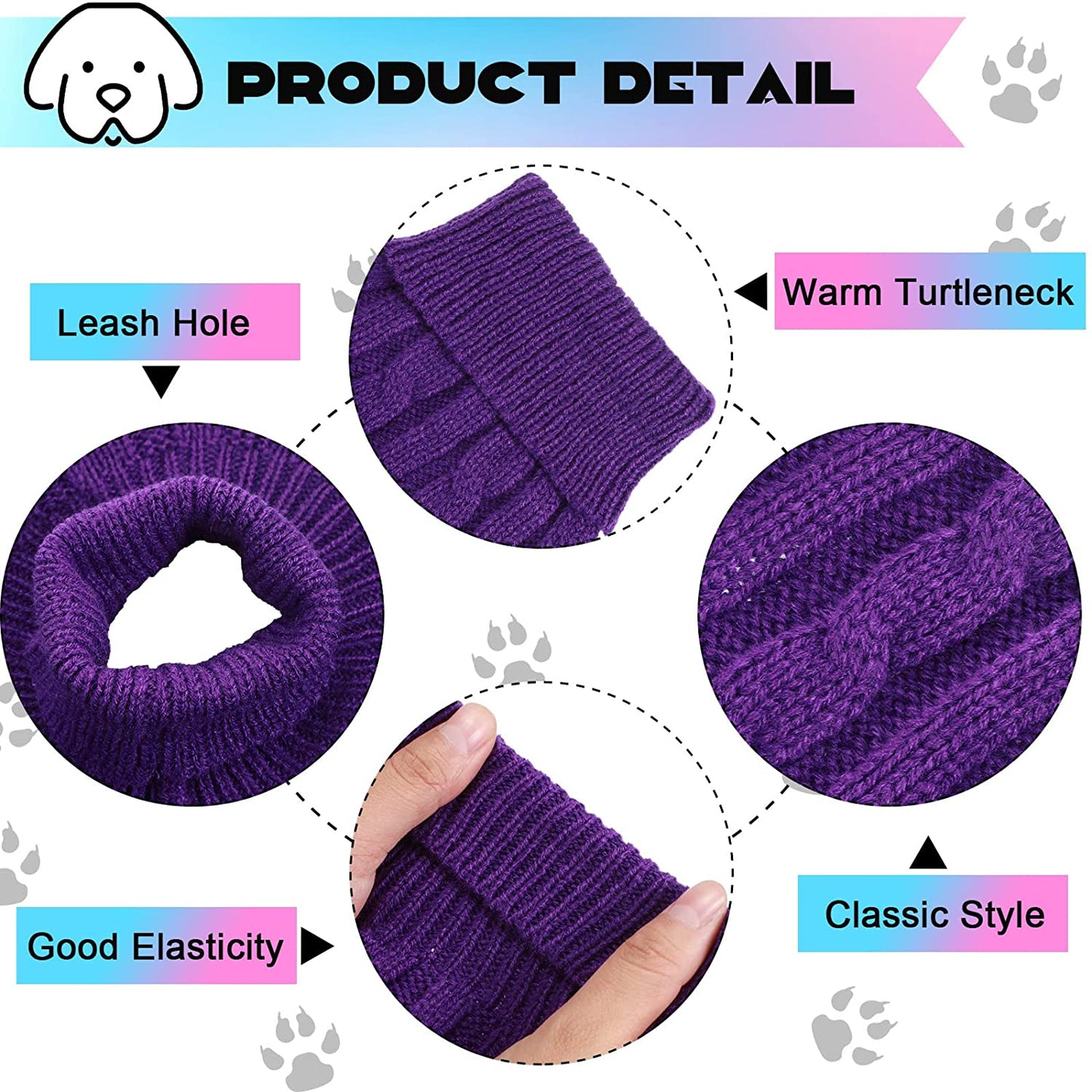 12 Pcs Bulk Small Dog Sweater Puppy Sweaters Turtleneck Cable Knit Dog Sweater Warm Knitted Pet Sweater Cold Weather Pet Clothes Apparel for Dogs Cats Small Medium Large Girl Boy (Medium) Animals & Pet Supplies > Pet Supplies > Dog Supplies > Dog Apparel Reginary   