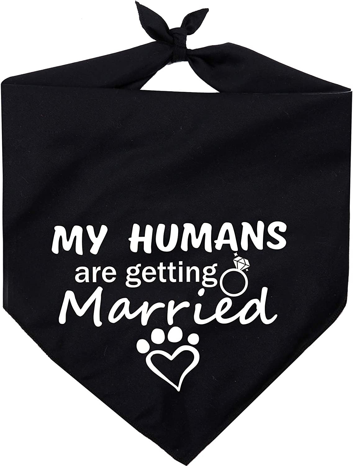 Pawskido My Humans Are Getting Married Dog Bandana, Dog Wedding Bandana,Reversible Triangle Bibs Pet Scarf Animals & Pet Supplies > Pet Supplies > Dog Supplies > Dog Apparel Pawskido   