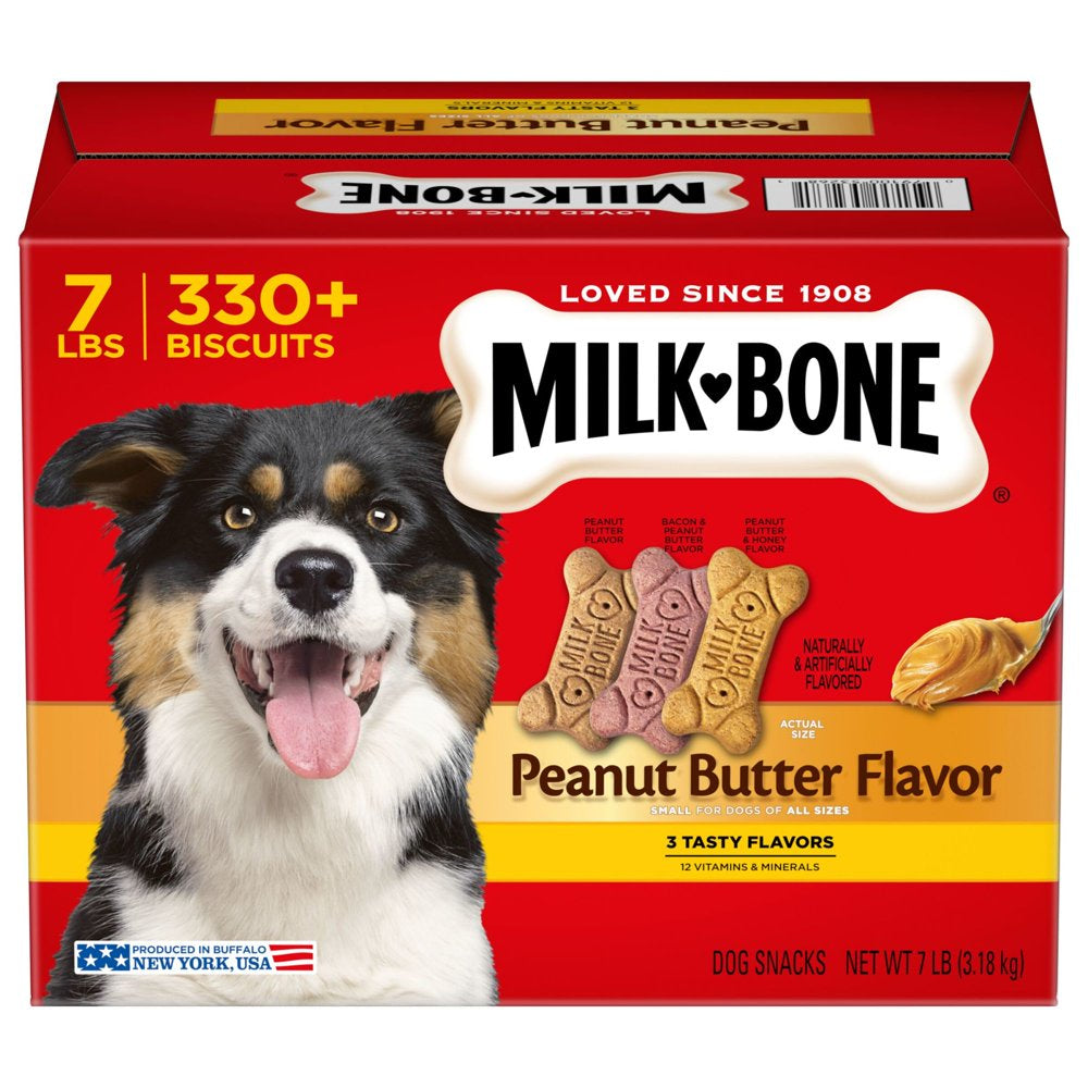 Milk-Bone Peanut Butter Flavor Naturally & Artificially Flavored Dog Biscuits, Crunchy Dog Treats, 7 Pounds Animals & Pet Supplies > Pet Supplies > Dog Supplies > Dog Treats The J.M. Smucker Company   