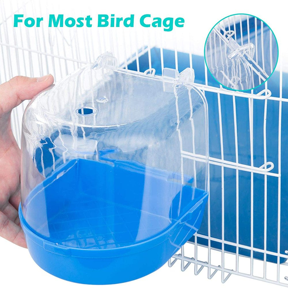 Bird Bath Box ,Bird Cage Accessory Supplies Bathing Parakeet Caged ,Bird Bathing Tub with Water Injector ,For Pet Small Birds Canary Budgies Parrot Parakeet Finch (Blue) Animals & Pet Supplies > Pet Supplies > Bird Supplies > Bird Cage Accessories JosLiki   