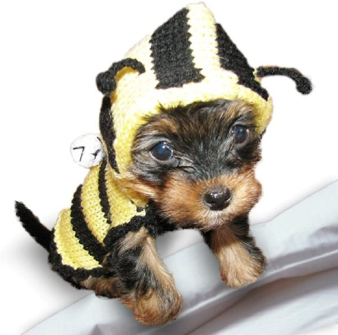 Bee Small Dog Sweater Teacup Dog Clothes Yorkie Chihuahua Clothes