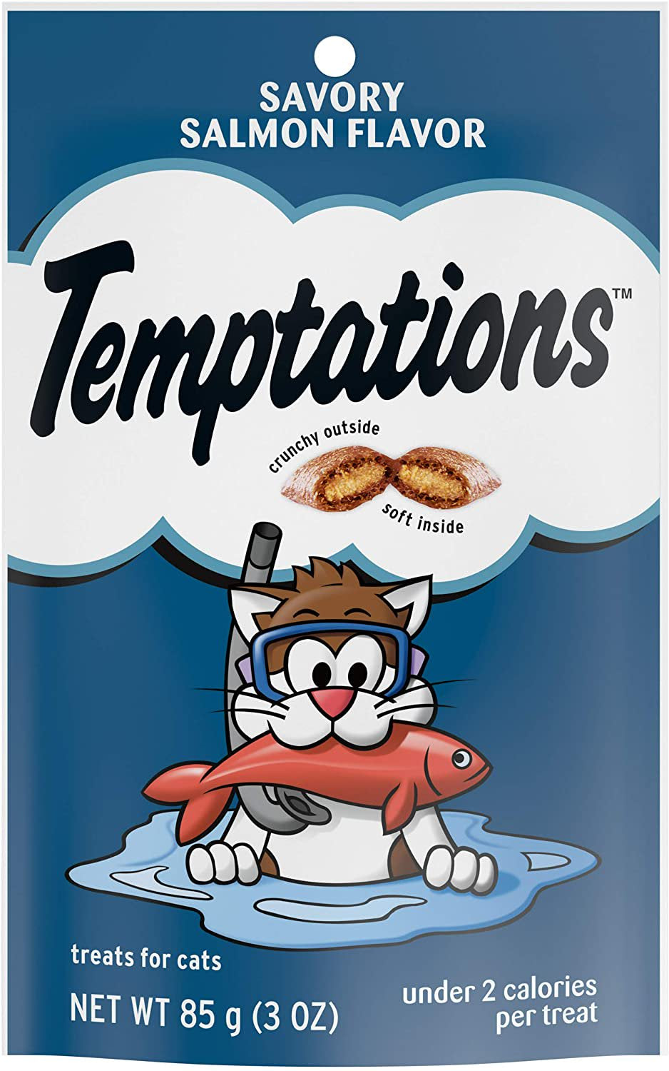 Temptations Cat Treats Variety Pack, Bundle of 7 Flavors (Chicken, Tuna, Salmon, Turkey, Beef, Creamy Dairy and Seafood Medley) with a Pair of Cat Grooming Gloves