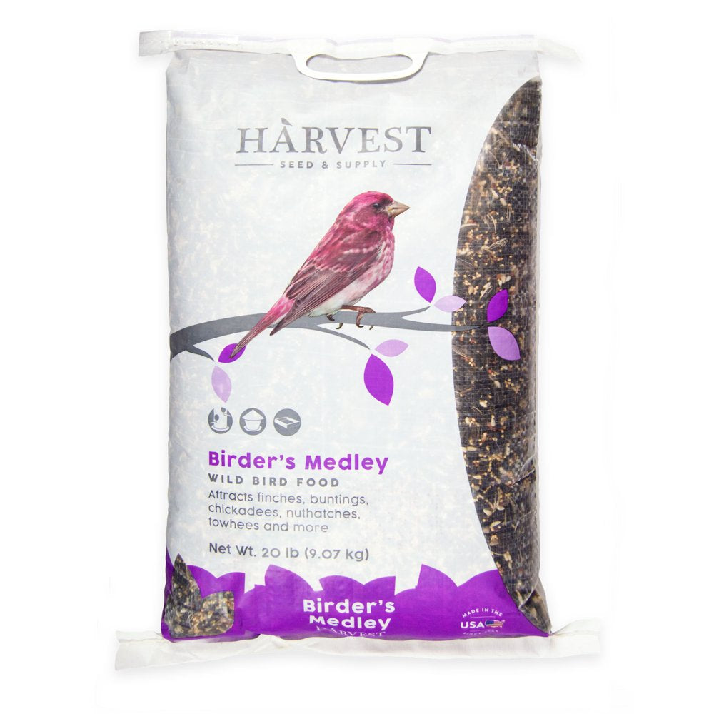 Harvest Seed & Supply Birder'S Medley Wild Bird Food, 20 Lbs. Animals & Pet Supplies > Pet Supplies > Bird Supplies > Bird Food Global Harvest Food, Ltd.   