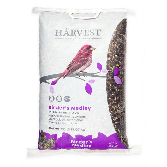 Harvest Seed & Supply Birder'S Medley Wild Bird Food, 20 Lbs. Animals & Pet Supplies > Pet Supplies > Bird Supplies > Bird Food Global Harvest Food, Ltd.   