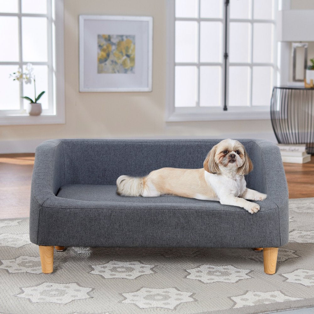 Pet Bed for Dogs and Cats - 32" Sofa-Style Couch Dog Bed with Removable Washable Cover,Chaise Lounge Sofa Dog Beds(Gray) Animals & Pet Supplies > Pet Supplies > Cat Supplies > Cat Beds General Gray  