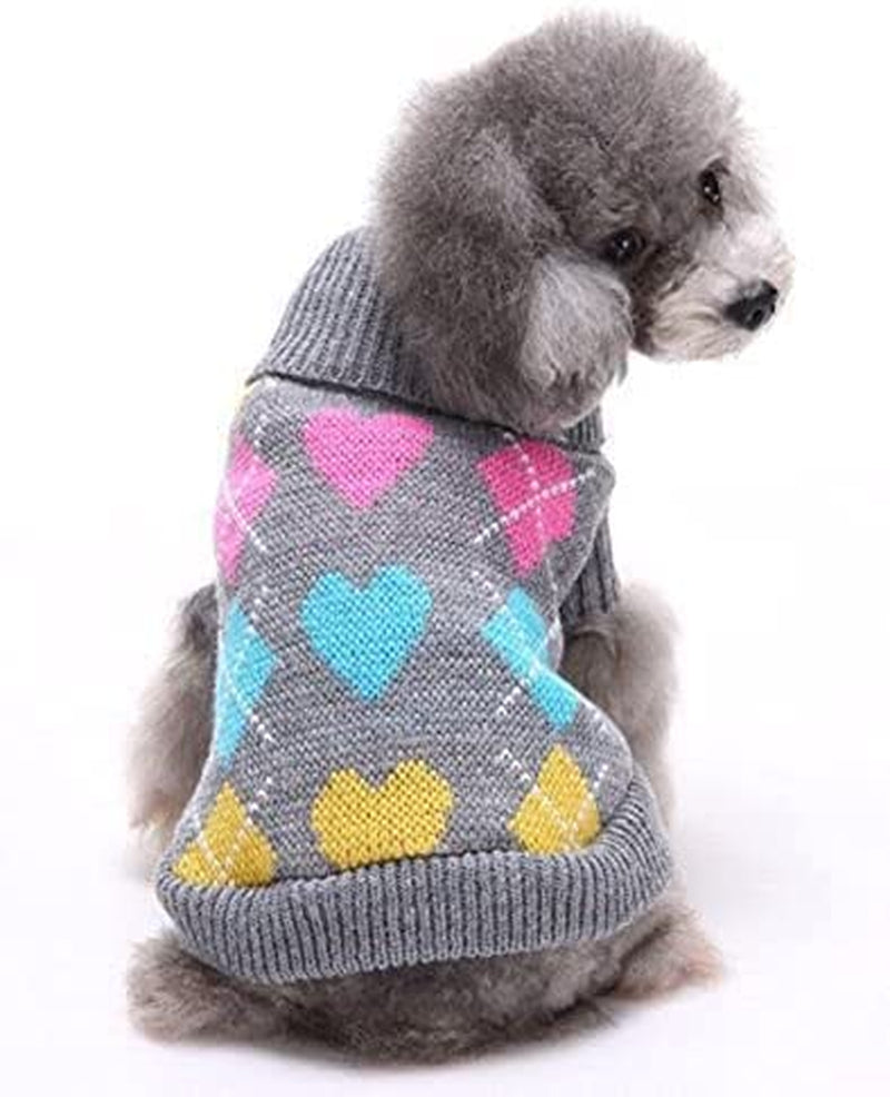 Medium Dog Argyle Sweater Cute Winter Pets Clothes Animals & Pet Supplies > Pet Supplies > Dog Supplies > Dog Apparel BBPET Small  