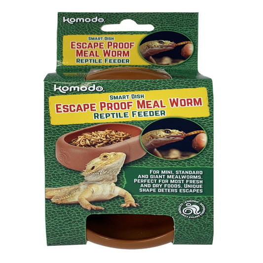 Komodo Smart Mealworm Reptile Feeding Dish for Aquarium or Reptile Tank, Brown, Thermoplastic Animals & Pet Supplies > Pet Supplies > Fish Supplies > Aquarium Decor Multipet International, Inc.   