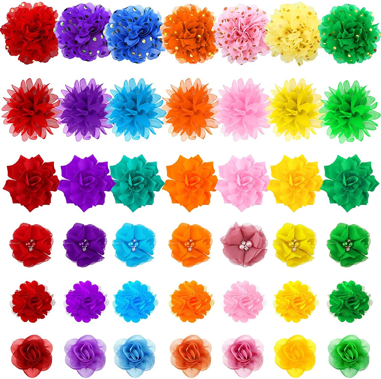 42 Pcs Dog Collar Flowers Dog Collar Accessories Dog Grooming Bows PET Flower Collar Embellishments Dog Flower Bow Ties Dog Collar Charms Flower for Puppy Dog Cat PET Collar, 6 Styles (Cute Colors) Animals & Pet Supplies > Pet Supplies > Dog Supplies > Dog Apparel Saintrygo Cute Colors  