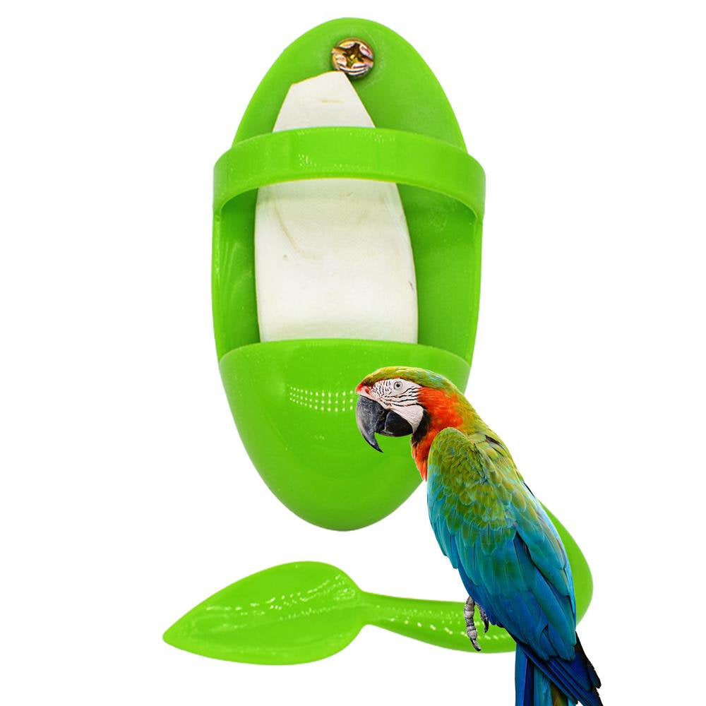 Fovolat Cuttlebone Holder for Bird Cage Bird Cage Accessories Cuttlebone Cuddle Bone Holders Cuddle Bone Cage Accessories Perches Supplies Bird Treat Holder for Birds Cockatiel Conure Friendly Animals & Pet Supplies > Pet Supplies > Bird Supplies > Bird Treats Fovolat bird food rack with a cuttlefish bone  