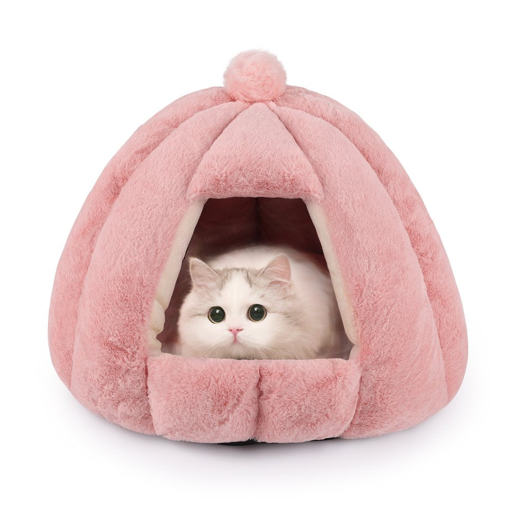 Lucky Monet Cozy Cave Pet Cat Bed with Removable Cushion for Cats Small Dogs Animals & Pet Supplies > Pet Supplies > Cat Supplies > Cat Beds Lucky Monet Pink  