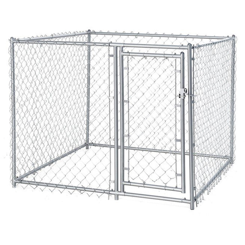 Lucky Dog Single-Door Chain Link Heavy Duty Outdoor Kennel, Silver, 5'L X 5'W X 4'H Animals & Pet Supplies > Pet Supplies > Dog Supplies > Dog Kennels & Runs Jewett Cameron Company   