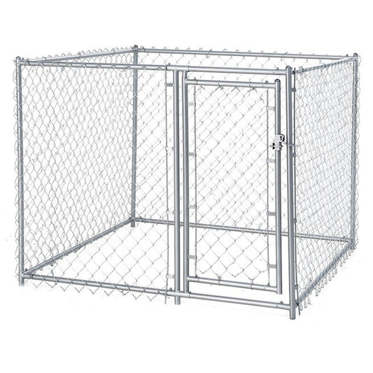 Lucky Dog Single-Door Chain Link Heavy Duty Outdoor Kennel, Silver, 5'L X 5'W X 4'H Animals & Pet Supplies > Pet Supplies > Dog Supplies > Dog Kennels & Runs Jewett Cameron Company   