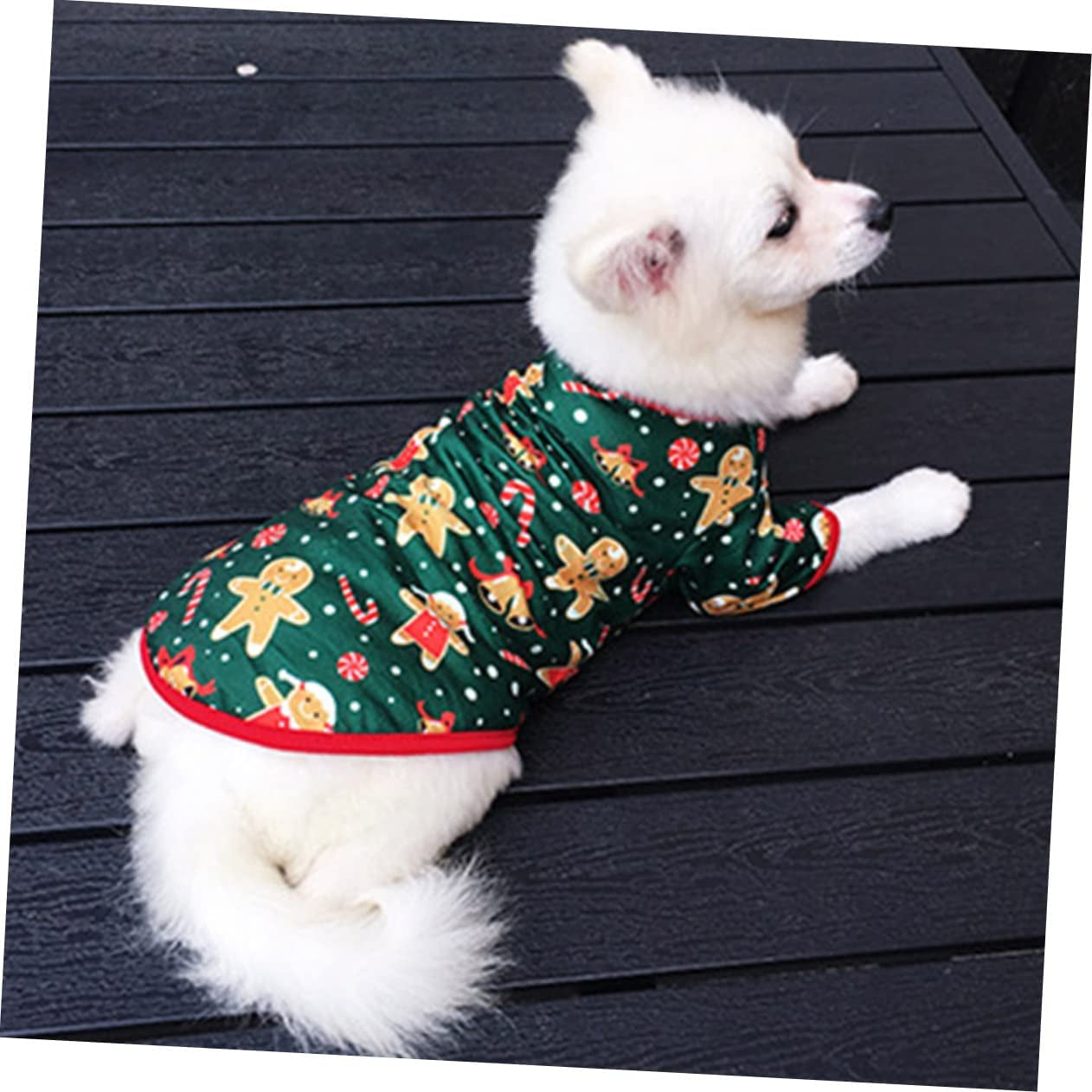 Balacoo 3Pcs Breathable Shirts- Dogs Outfits Adorable Soft and Printed Coat Funny Puppy Design Sweater New Christmas Jumpsuit Pet Cotton Cosplay Jacket Gingerbread Outfit Gifts Medium Animals & Pet Supplies > Pet Supplies > Dog Supplies > Dog Apparel Balacoo   