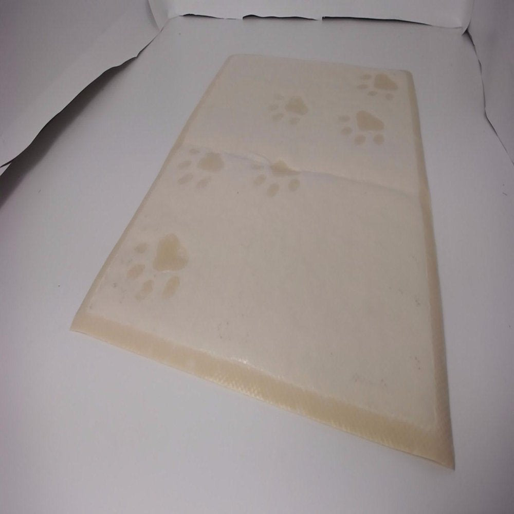 Cat Litter Mat Rectangular Base Plate, Waterproof Cat Litter Mat Accessories Suitable for Cat Litter Box round Placemat, Eco-Friendly Bamboo Grain PVC Oval Placemat 45*32.5Cm
