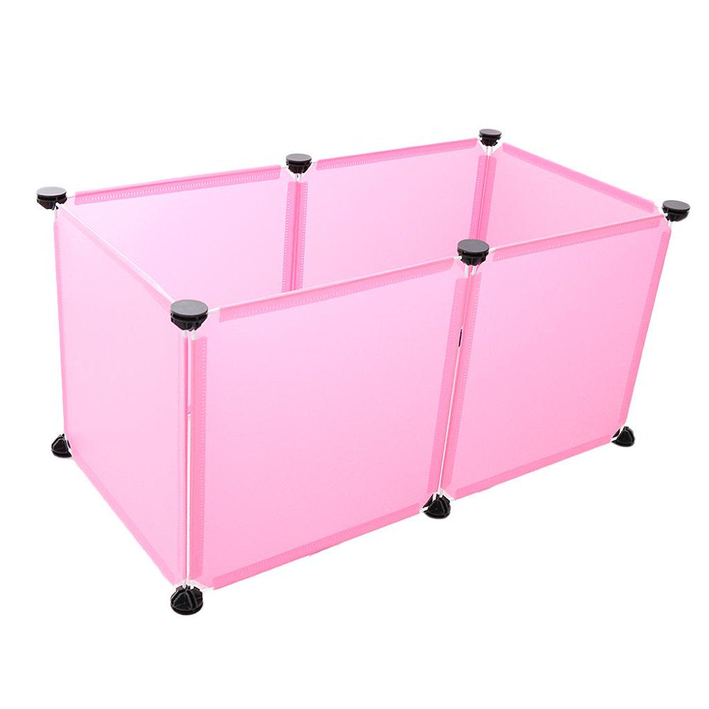 Pet Cage Hamster Dog Small Animal Playpen Run Fence 6 Panel/Set Pink Animals & Pet Supplies > Pet Supplies > Dog Supplies > Dog Kennels & Runs HOMYL   