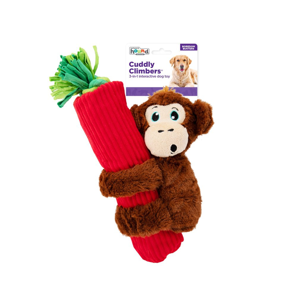 Outward Hound Cuddly Climbers Monkey Dog Toy, Brown, Small Animals & Pet Supplies > Pet Supplies > Dog Supplies > Dog Toys Outward Hound   