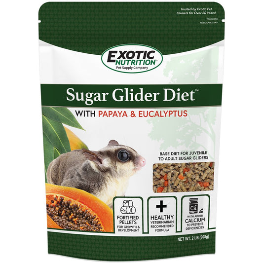 Exotic Nutrition Sugar Glider Diet with Papaya & Eucalyptus 2 Lb. Animals & Pet Supplies > Pet Supplies > Small Animal Supplies > Small Animal Food Exotic Nutrition   