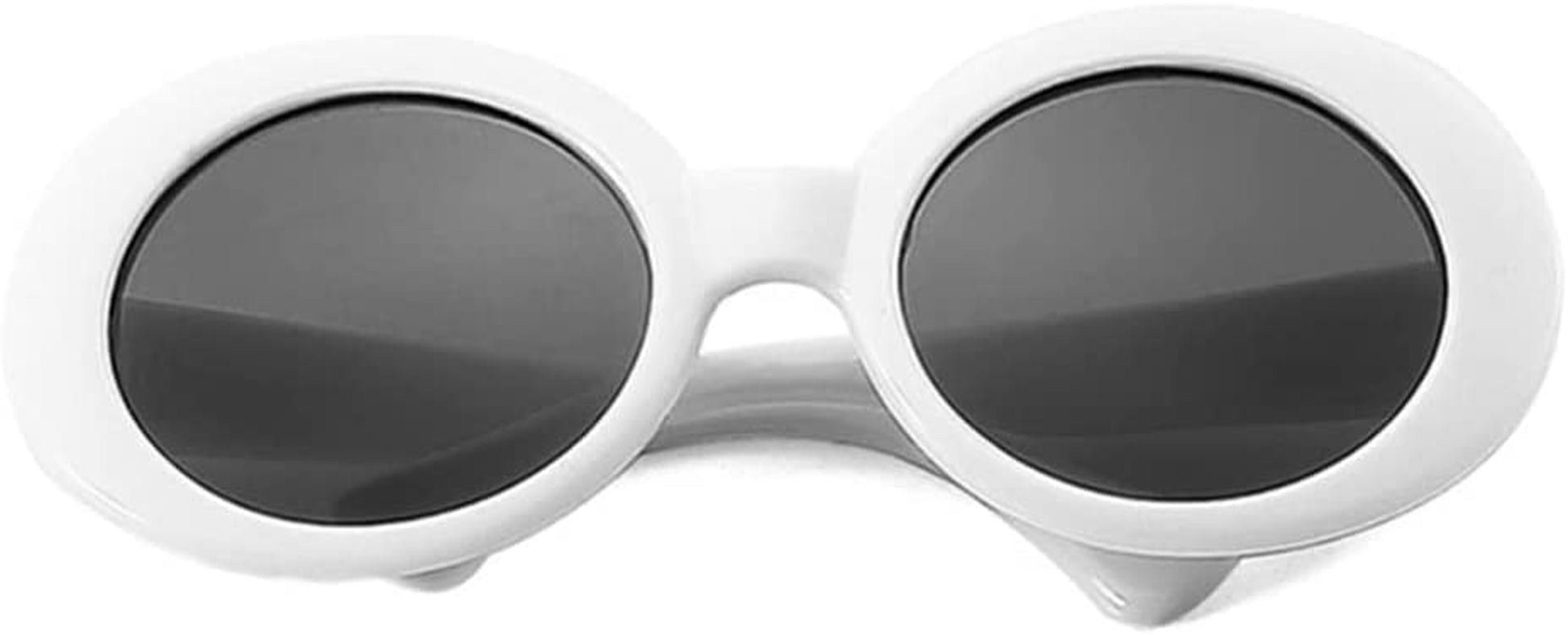 Gigicloud Small Cat Glasses Pet Sunglasses Windproof Dustproof round Dog Glasses Pet Sunglasses for Small Medium Dogs Cats Party Cosplay Costume Photo Prop Animals & Pet Supplies > Pet Supplies > Dog Supplies > Dog Apparel Gigicloud White frame grey lens  