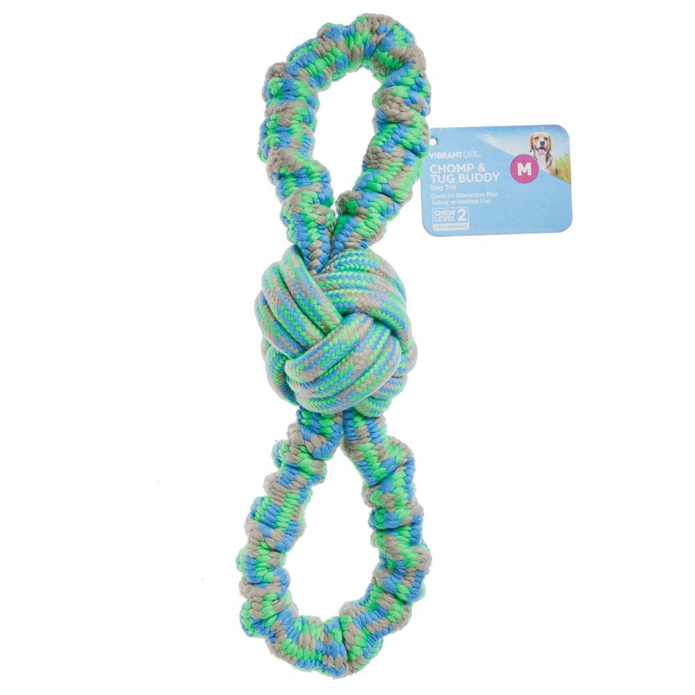 Vibrant Life Playful Buddy Med Figure 8 Rope Interactive Dog Chewy Toy