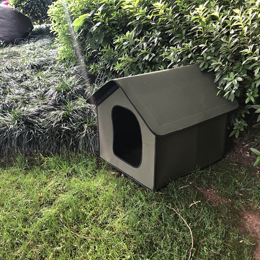 Waterproof Pet House Outdoor Dog Cat House Composite EVA Rainproof Outdoor Pet Ten Pet Supplies Green38*35*38Cm/15*14*15In Animals & Pet Supplies > Pet Supplies > Dog Supplies > Dog Houses NMS   