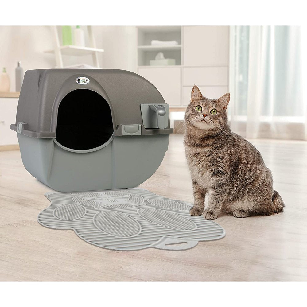 Omega Paw Roll'N Clean Self-Cleaning Litter Box & Paw Cleaning Mat for Cats Animals & Pet Supplies > Pet Supplies > Cat Supplies > Cat Litter Box Mats Omega Paw   