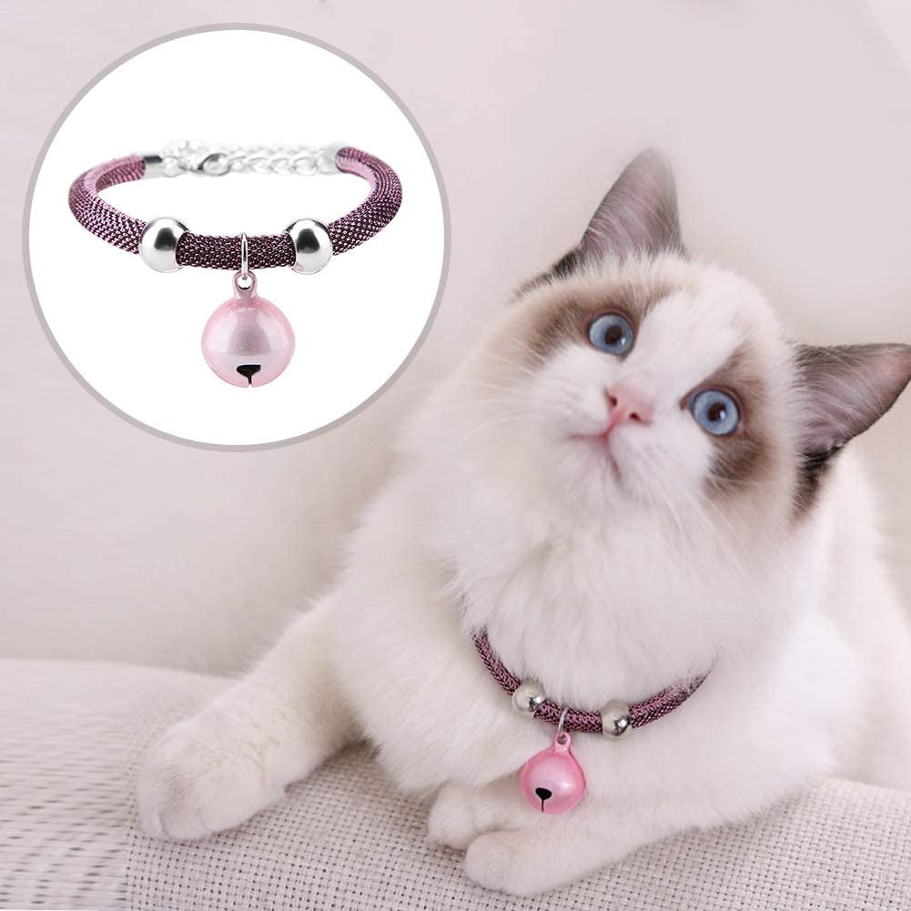 Pet Collar, Japanese Style Cat Collar Nylon Necklace Adjustable Kitty Necktie with Bell Extension Chain Cat Grooming Accessories for Wedding Party Birthdays Photoshot (Pink) (Color : Pink) Animals & Pet Supplies > Pet Supplies > Dog Supplies > Dog Apparel AYBAL   