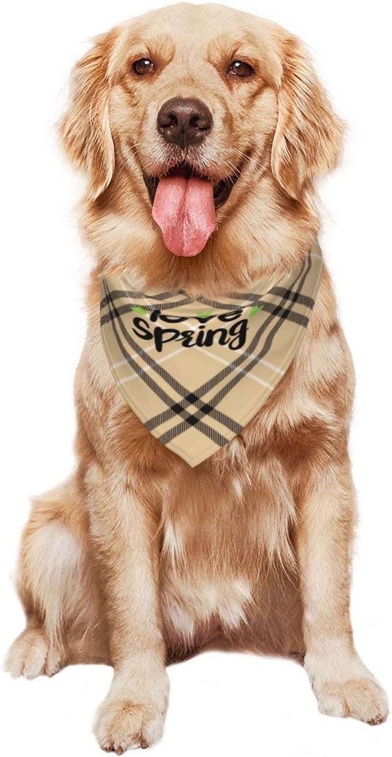 Green Love Hello Spring Simple Pet Dog and Cat Decorative Triangle Scarf,Dog Bandana,Breathable and Stain Resistant. Animals & Pet Supplies > Pet Supplies > Dog Supplies > Dog Apparel ZALTAS   