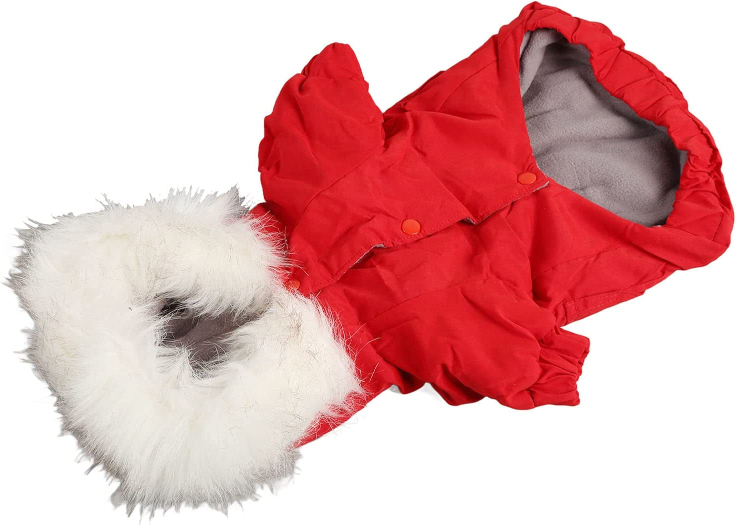 Dog Hoodie Winter Jacket, Windproof Chest Buttons Casual Dog Hoodie Winter Coats Easy to Wear Warm Hair Protection for Cats for Puppies Animals & Pet Supplies > Pet Supplies > Dog Supplies > Dog Apparel LISND   